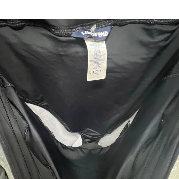 Lands' End Women's Black Waist Floral Swim Shorts - Teal, Red, White - Picture 12 of 13